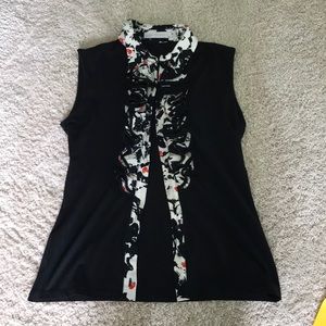 Anne Fontaine Sleeveless Button-Up Blouse